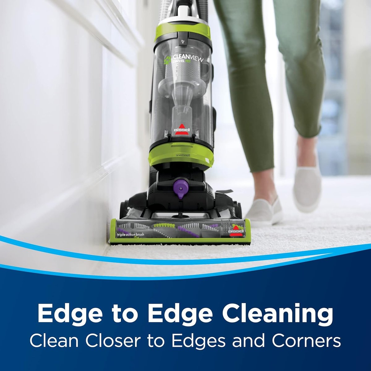 Bissell CleanView Swivel Pet upright vacuum with triple action brush