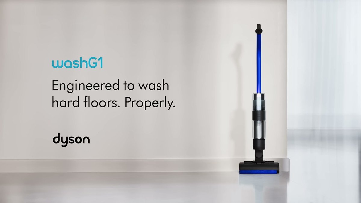 Dyson WashG1 wet floor cleaner with dual counter-rotating rollers