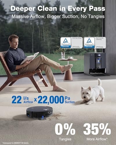 Ecovacs Deebot X12 OmniCyclone robot vacuum and mop with bagless cyclone dock