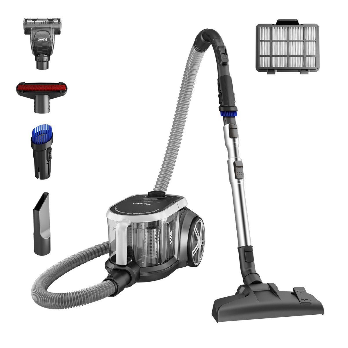 Eureka WhirlWind lightweight canister vacuum in blue