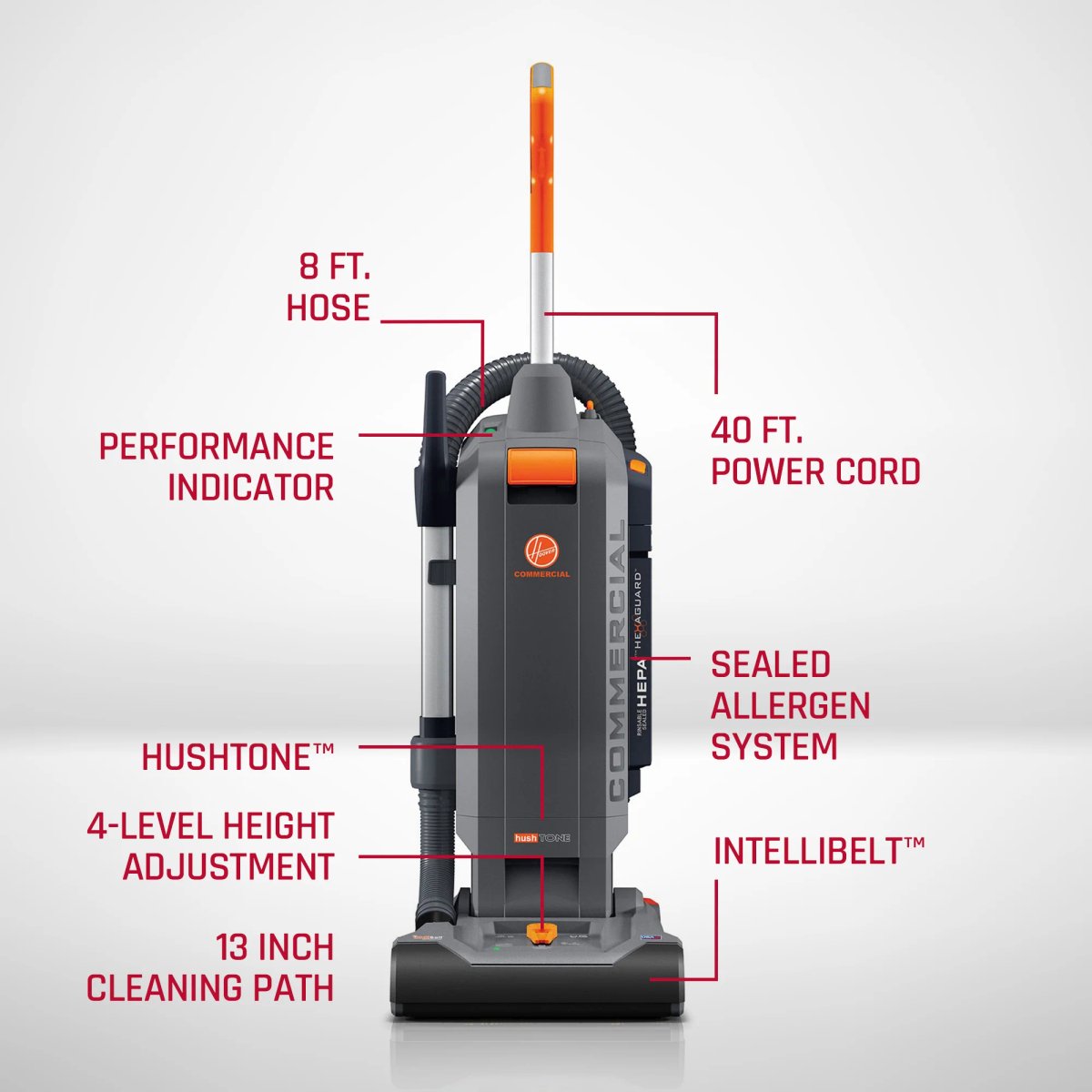 Hoover Commercial HushTone Upright Vacuum Cleaner
